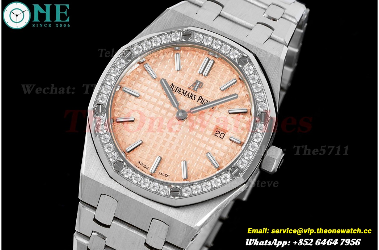Royal Oak Ladies 33mm SS/SS Diamond/Cream JJF Swiss Qtz