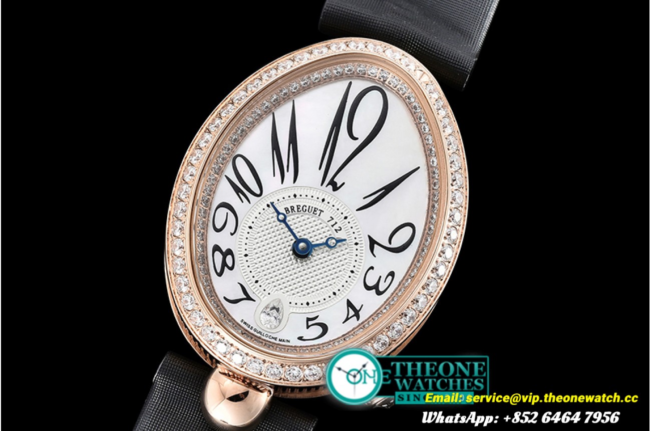 Breguet - Queen of Naples Ladies Diams RG/LE Wht MOP Jap Movt
