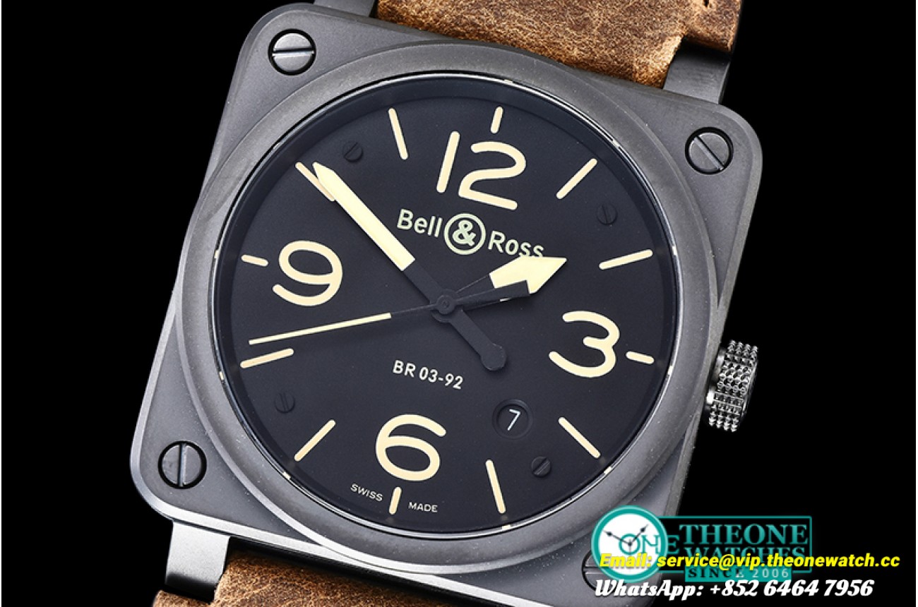Bell & Ross - BR03-92 PVD/LE Blk/Yellow Miyota 9015
