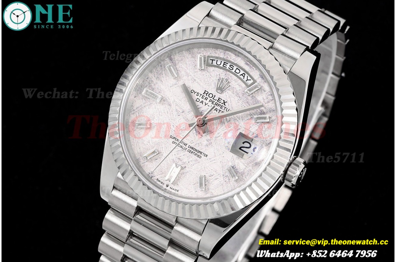 DayDate 228239 40mm Pres SS/SS Meteorite Dial GSF A3255 (Tungsten Heavy Version)