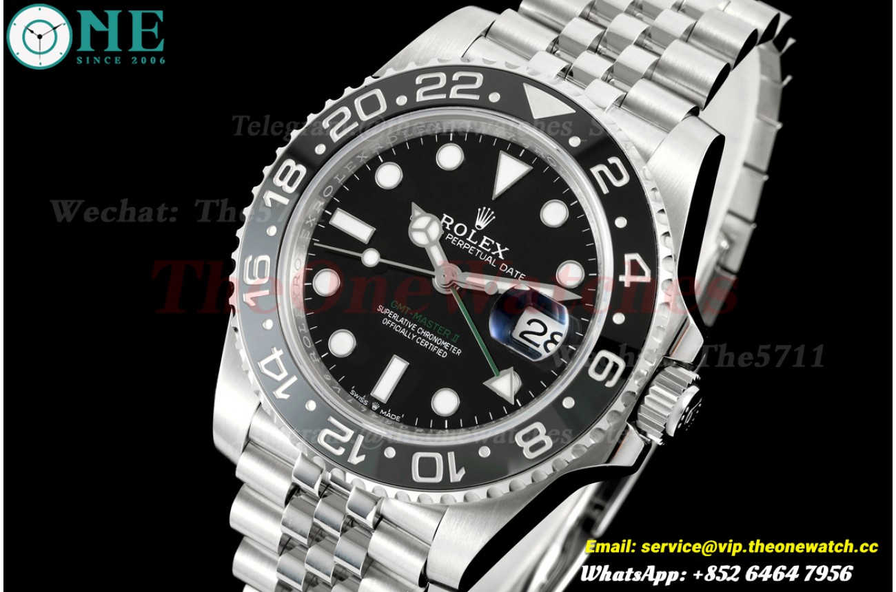 GMT Master II 126710 Bruce Wayne 40mm Jub SS/SS Black Dial SCF SH3285 Super Clone