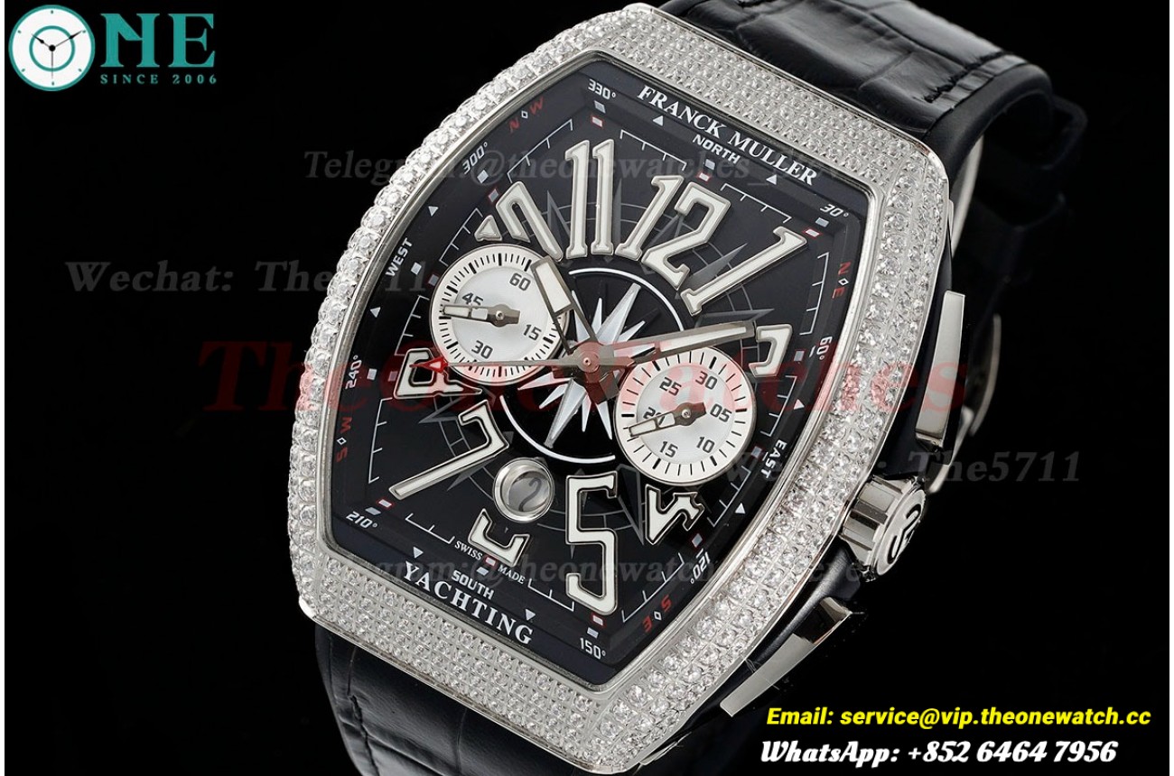 Vanguard Chrono Dia SS/LE Black/Num ABF A7750