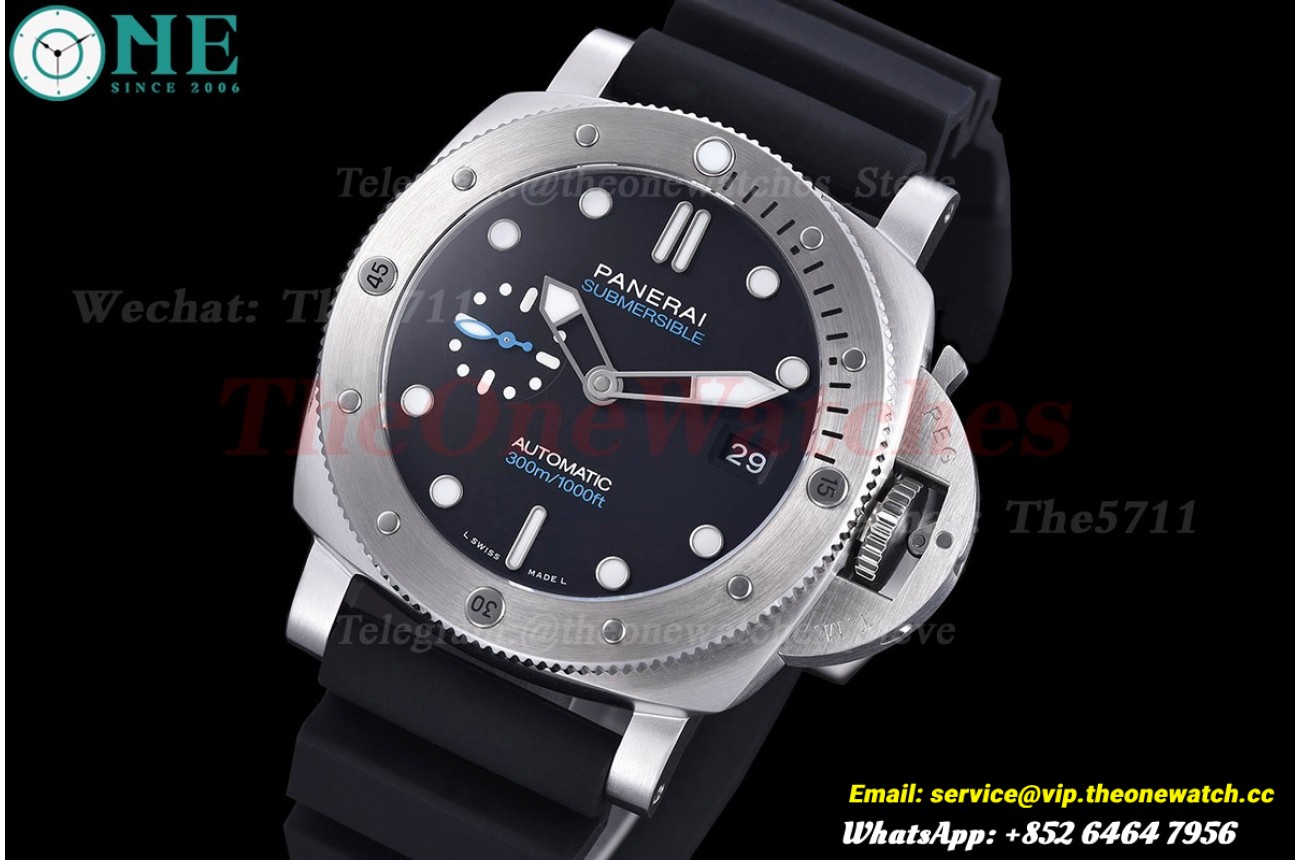 Submersible PAM1229 44mm SS/RU black Dial TTF P900