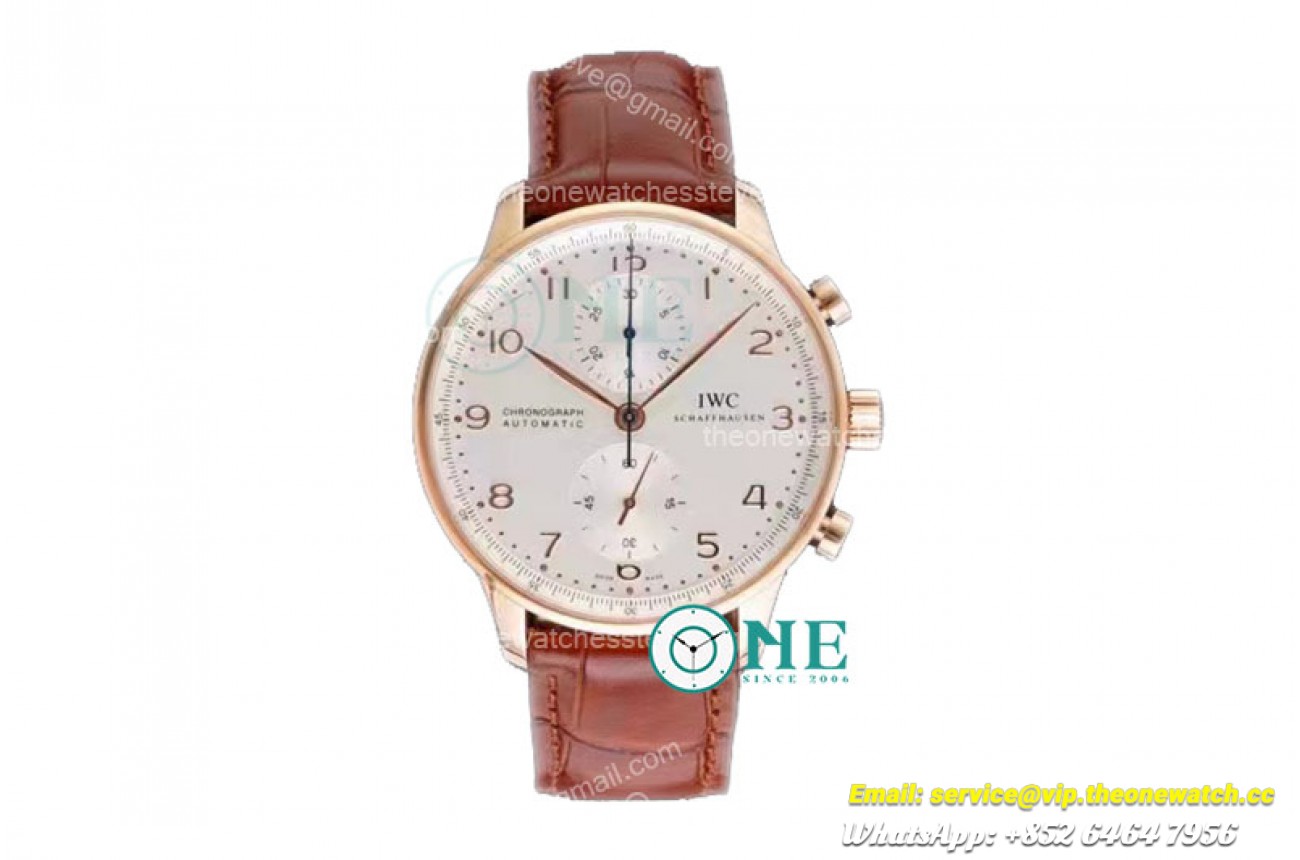 IWC - Portuguese Chrono RG/LE White RG Num AZF V2 A79350 Mod