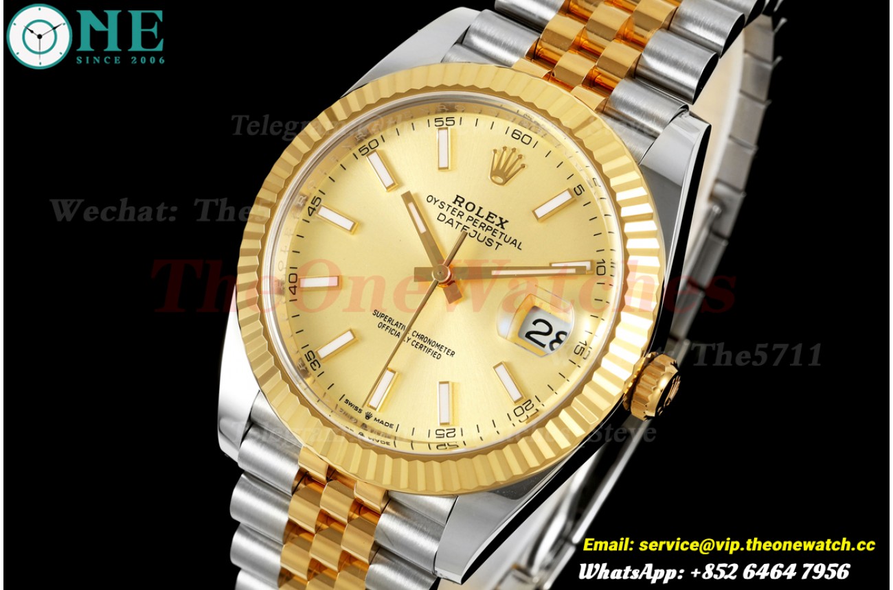 Datejust 126333 41mm Jub SS/YG Gold/Stk WDF JH3235 (Free Sprung)