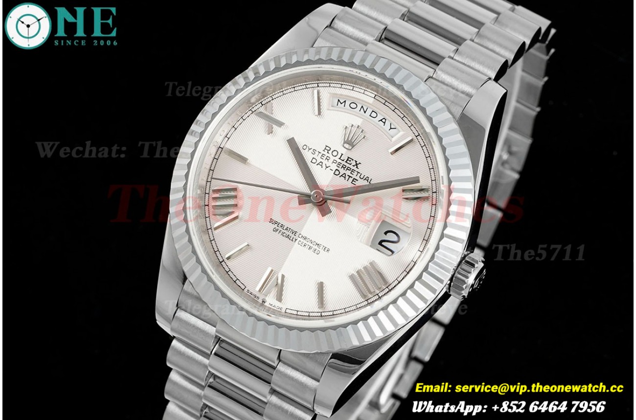 DayDate 228239 40mm SS/SS White/Grey JDF V4 VR3255 (Gain Weight)