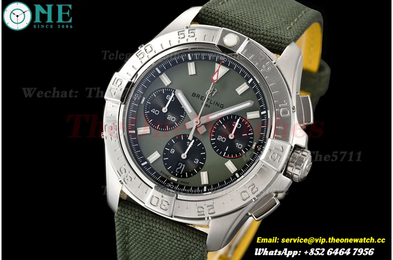 Avenger B01 Chrono 44mm SS/NY Green Dial BLSF Cal.01
