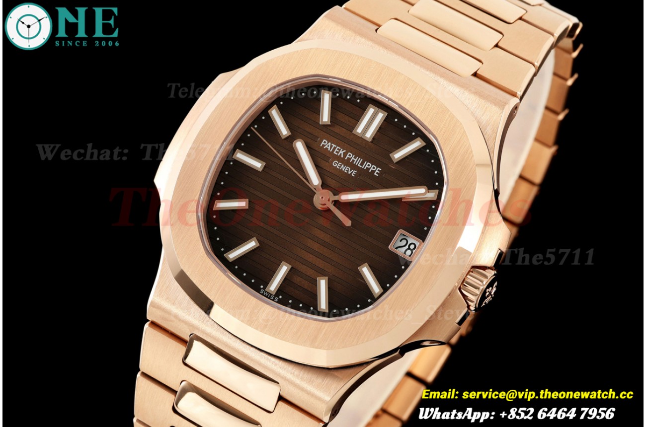 Nautilus 5711 40mm RG/RG Brown Dial DDF DD330 (Weighted Approx.141g)(SW Dial)