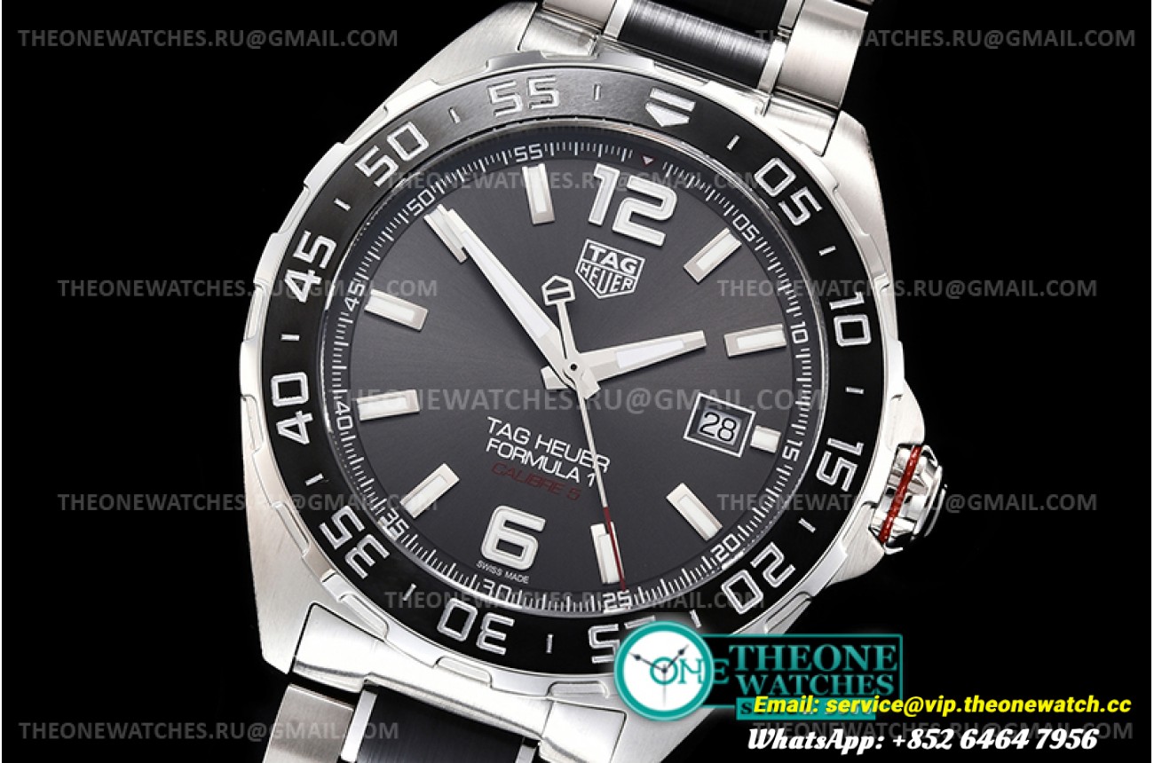 Tag Heuer - Aquaracer Caliber 5 43mm Blk SS/SS Grey XTF SW200
