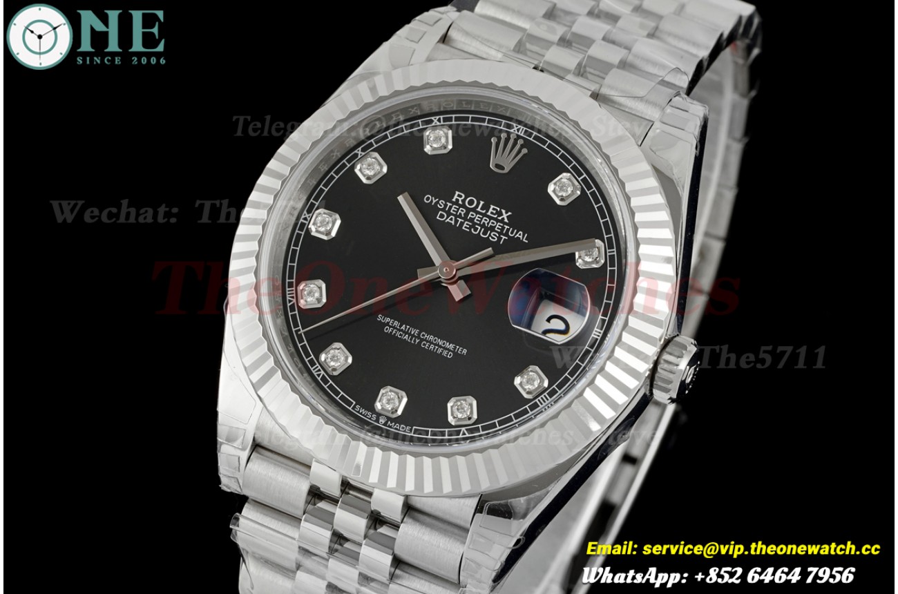 Datejust 126334 41mm Jub SS/SS Black/Dia VSF V2 DD3235