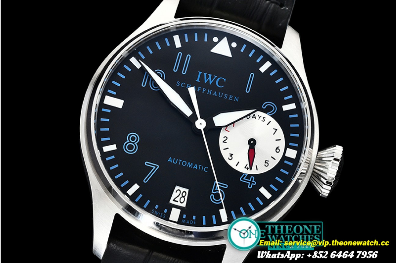 IWC - Big Pilot Ltd Ed Alexei Nemov SS/LE Blk/Blue ZF A521111