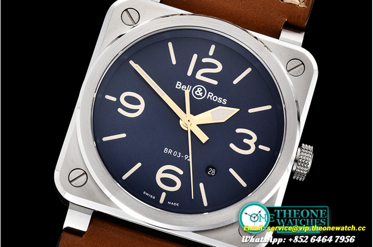 Bell & Ross - Bell Ross BR03-92 42mm SS/LE Blue/Gold MY9015