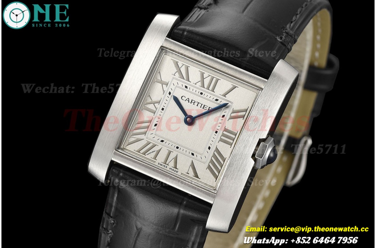 Tank Française 27mm Black SS/LE Silver Dial 8848F Quartz