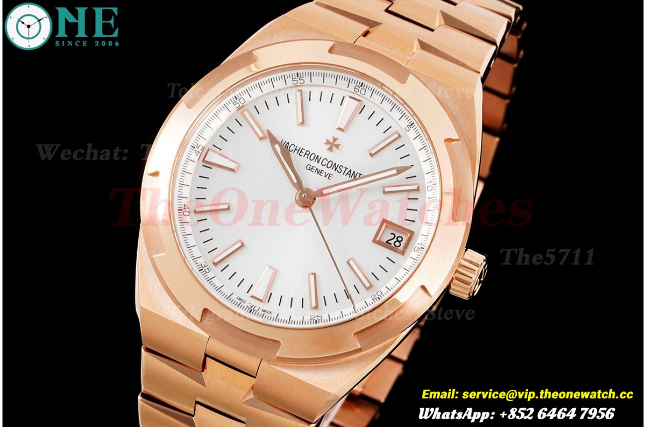 Overseas 4500V 41mm RG/RG White Dial 8F A5100