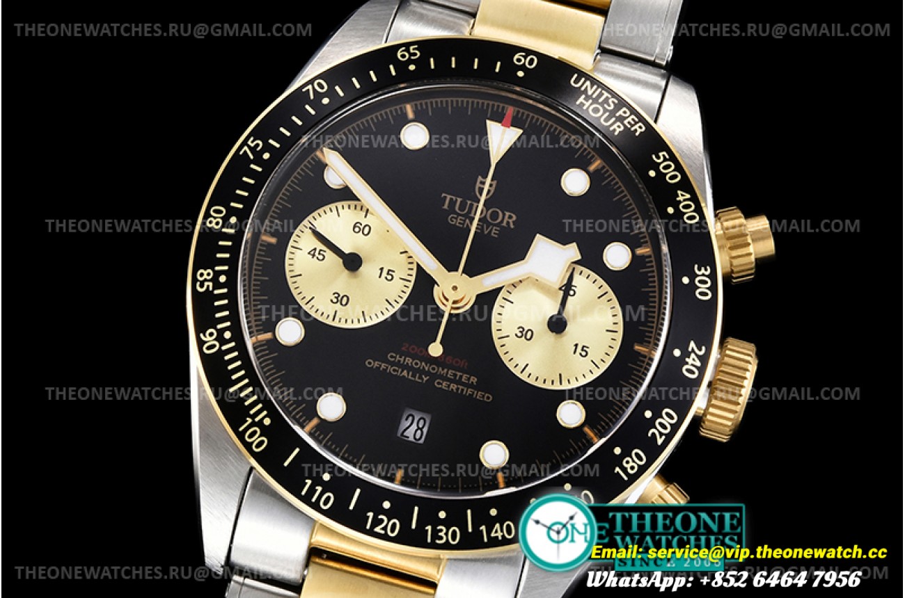 Black Bay Chrono 79363N 41mm SS/RG Black Dial A7750