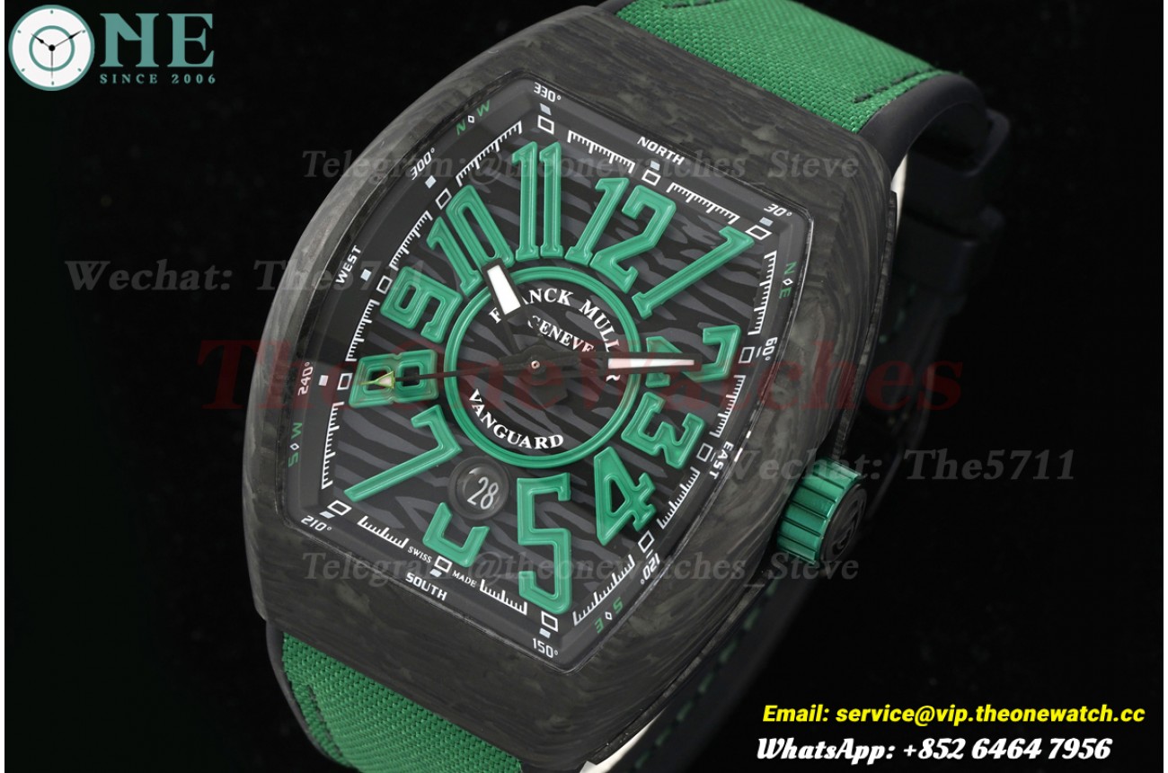 Yachting V45 45mm CAR/RU Black/Green Num Dial Dial ABF A2824
