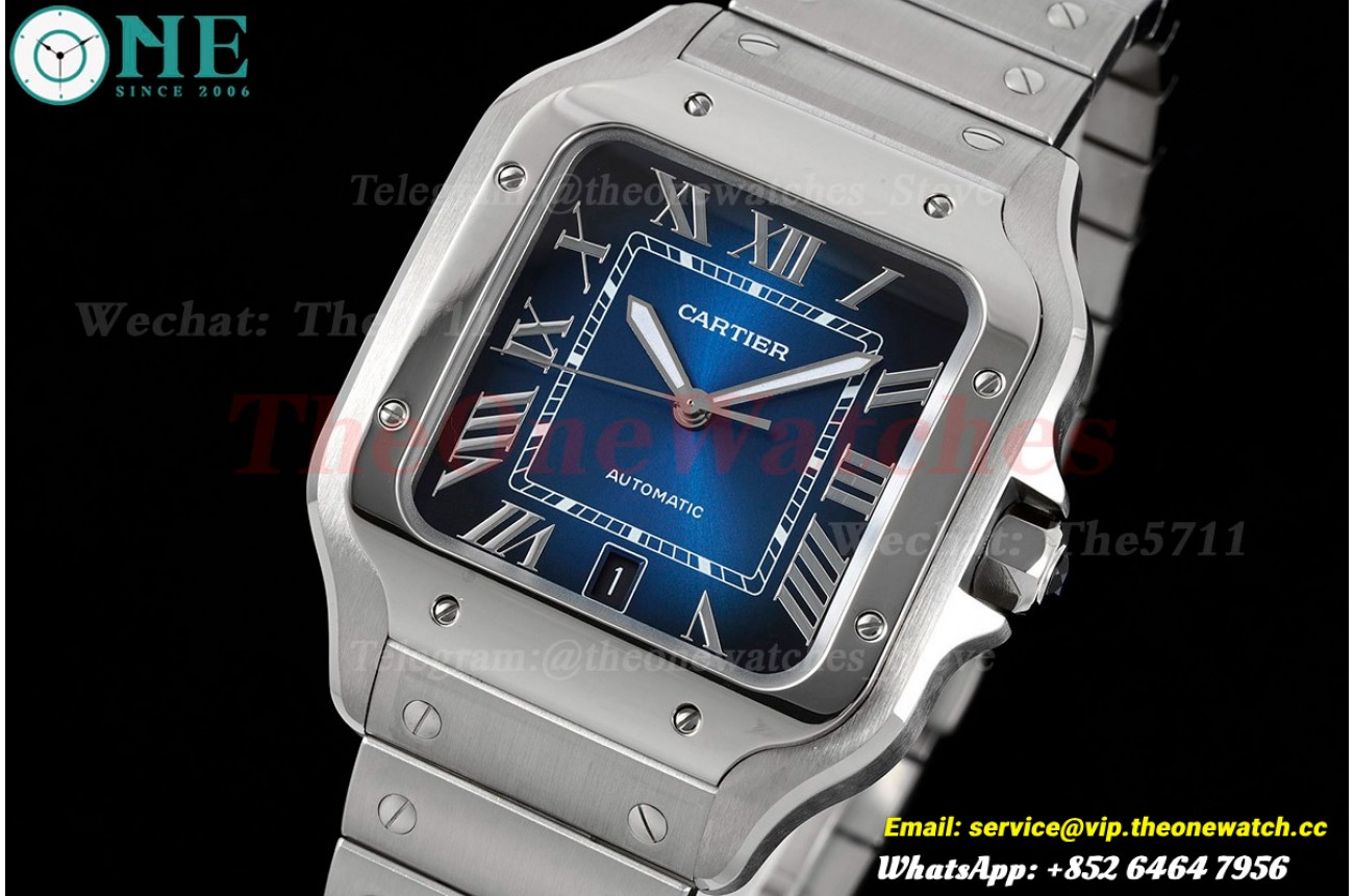 Santos De Cartier 2018 Mens 40mm SS/SS Blue BVF A9015