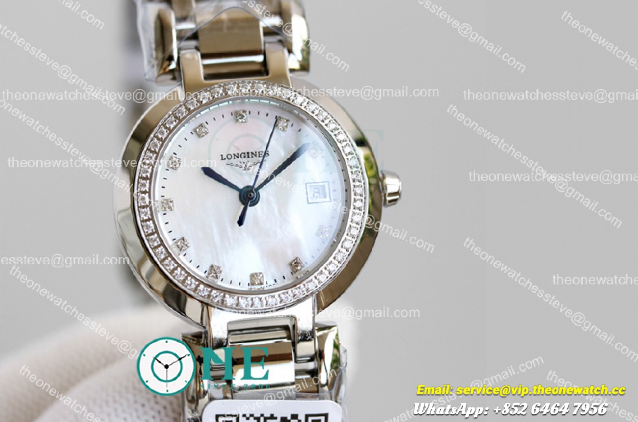 PrimaLuna Automatic Ladies White/Diam TWF Swiss Quartz