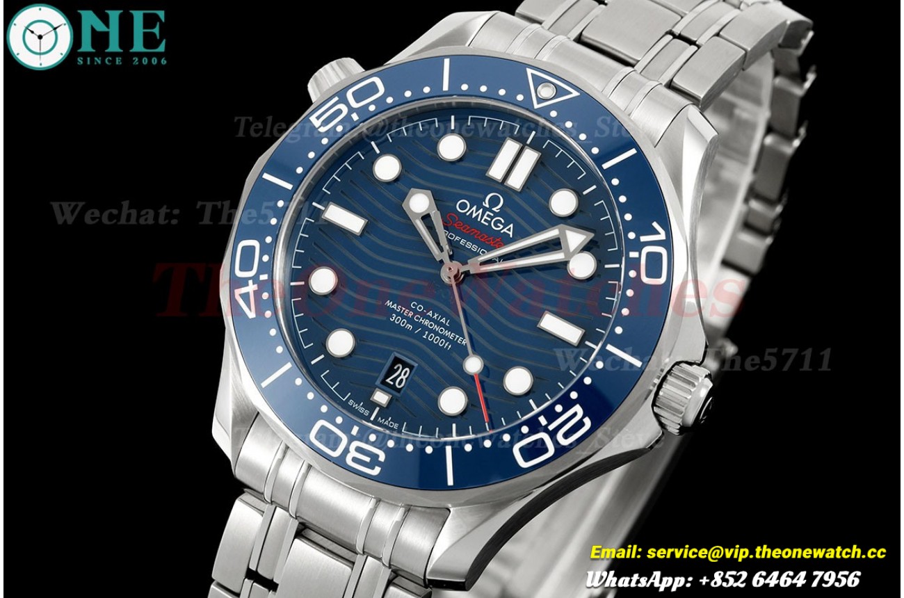 Seamaster 300m 42mm SS/SS Blue Dial VSF VS8800 Super Clone