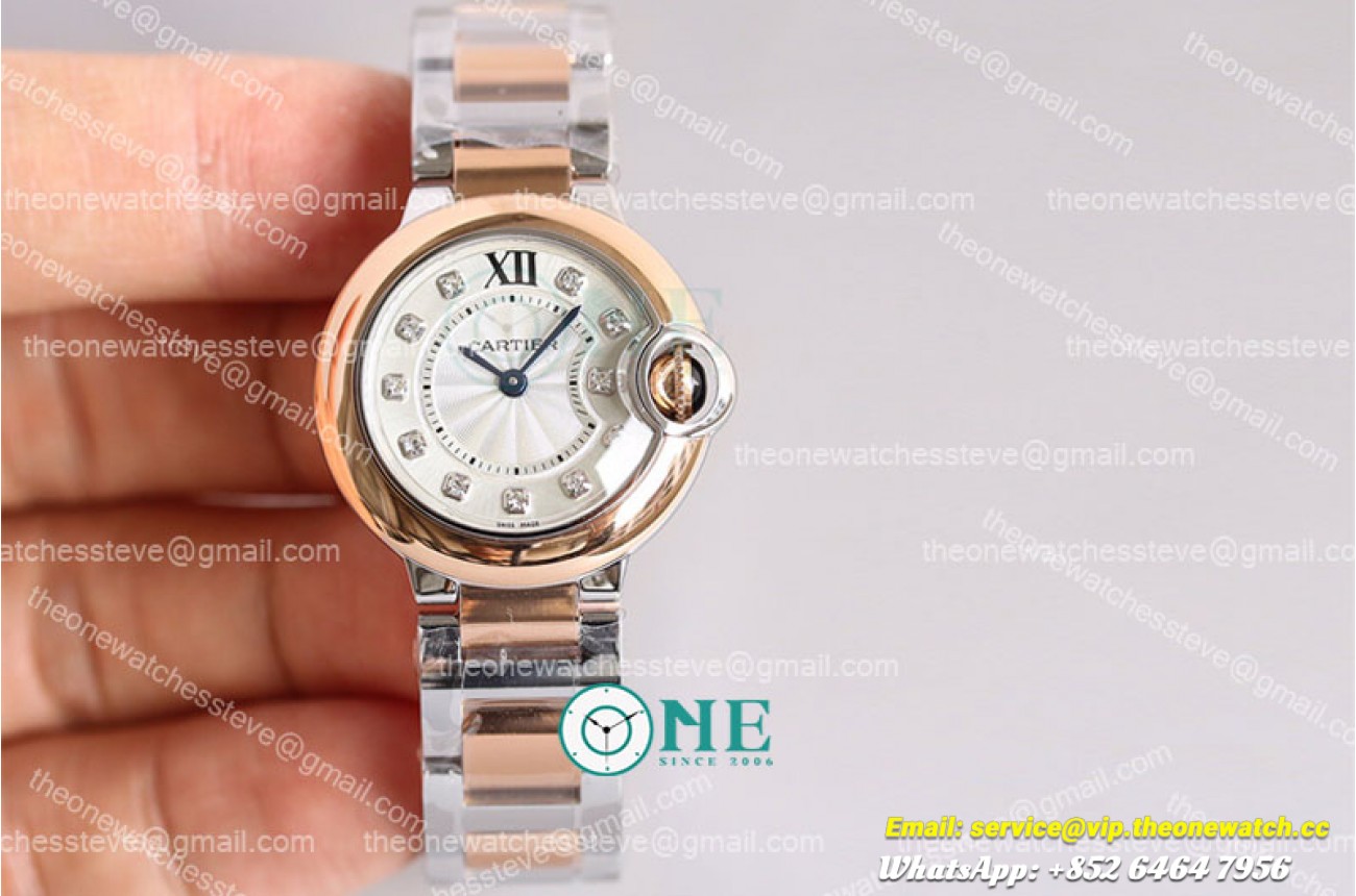 Balon Bleu De Cartier 3KF W6920038 RG/SS 28mm Ladies Swiss Quartz