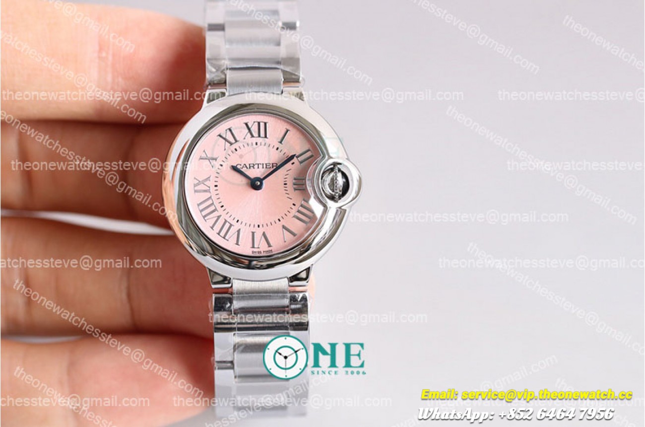 Balon Bleu De Cartier 3KF W6920038 Pink 28mm Ladies Swiss Quartz