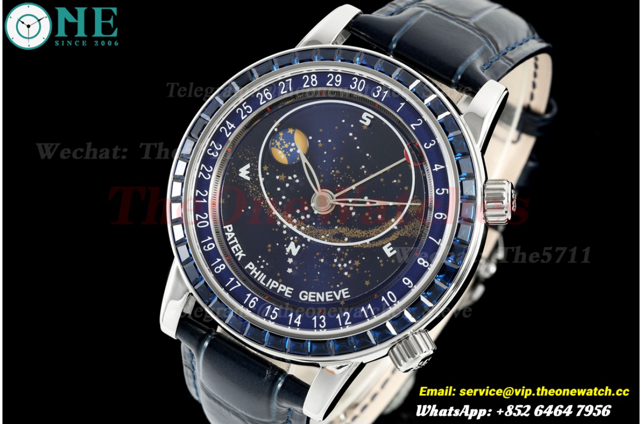 Celestial Sky Moon 6104G 42mm  SS/LE Blue Dial 3KF A240