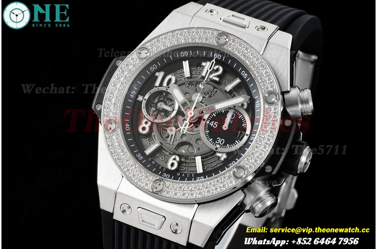 Big Bang Unico 44mm Diams Bezel Titanium/SS Rubber BBF A1280