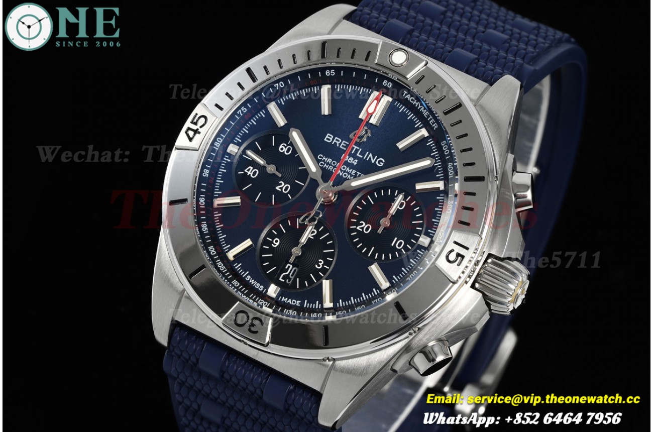 Chronomat B01 42MM SS/RU Blue/Stk Dial BLF A7750