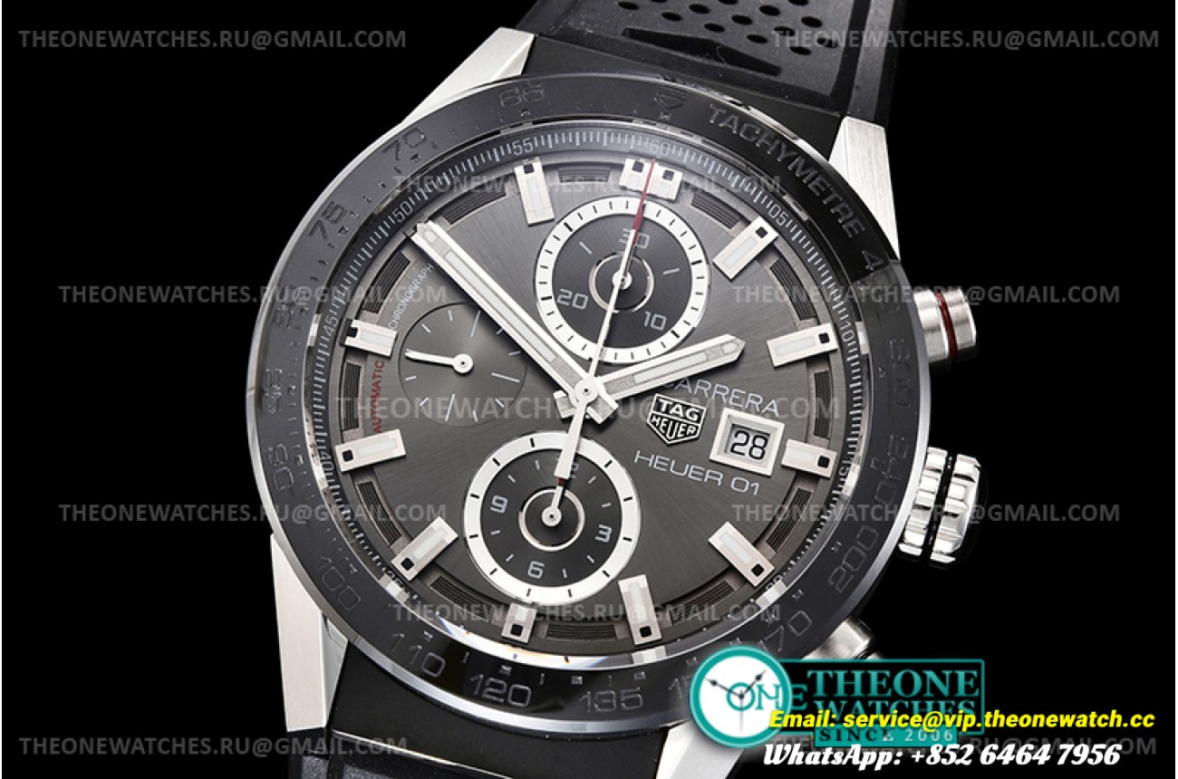 Tag Heuer - Carrera Cal. Heuer 01 SS/RU Grey XF A1887 Chrono
