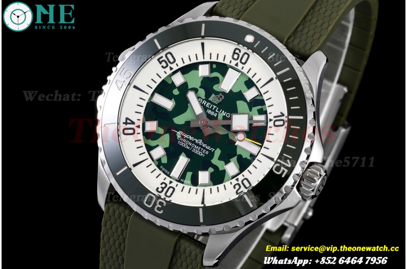 Superocean 42mm SS/RU Camouflage Green Dial BLF A2824