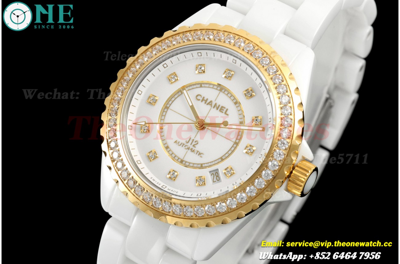 J12 38mm Dia Ceramic/Cer White Dial HTF A12.1