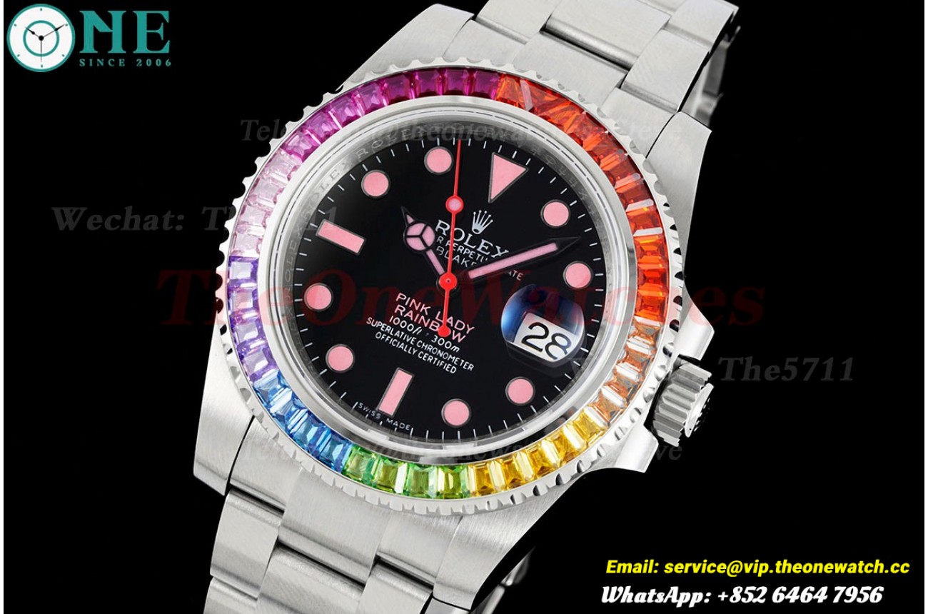 Blaken Submariner Pink 40mm SS/SS Black RAF VR3135