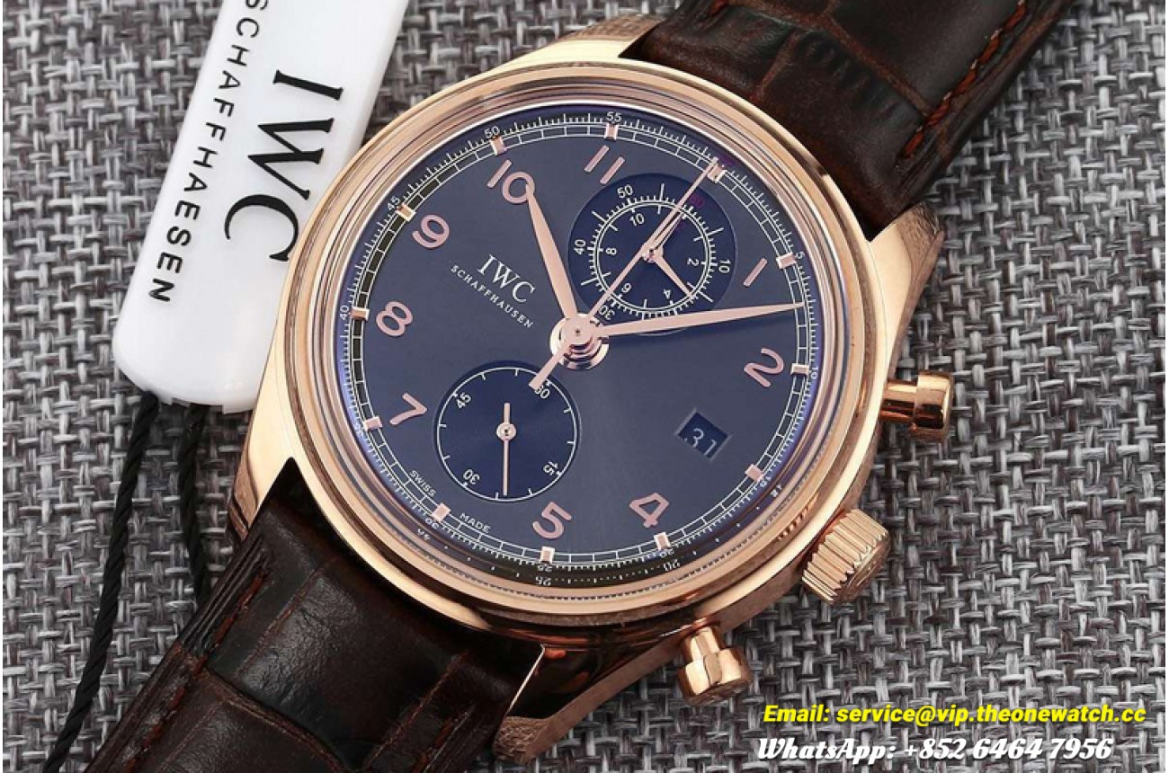 IWC - Portuguese Chronograph Asian 7750 IW390404 Automatic Black