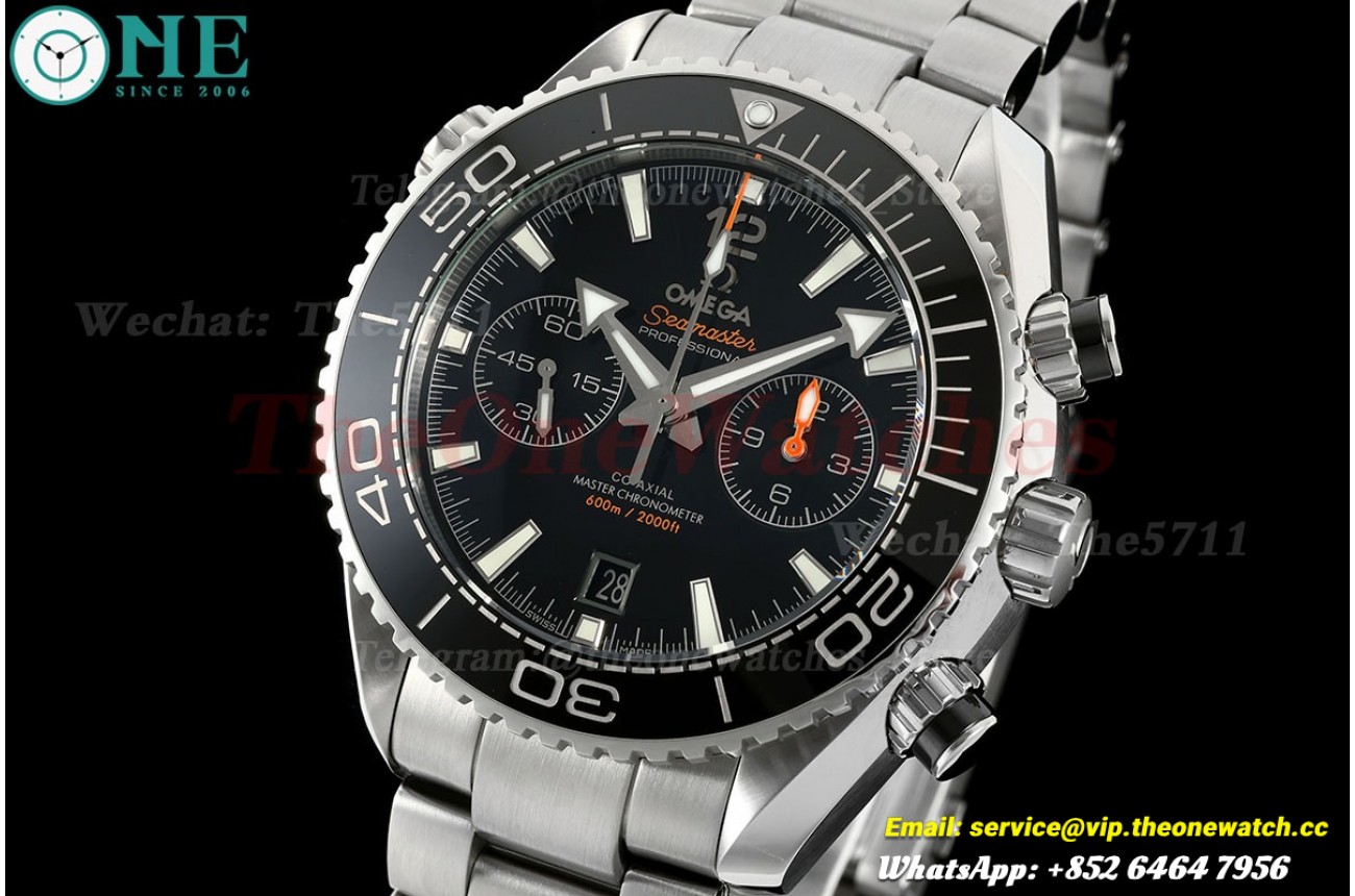 Planet Ocean 600m Chrono 45.5mm SS/SS Black Dial SCF A9900