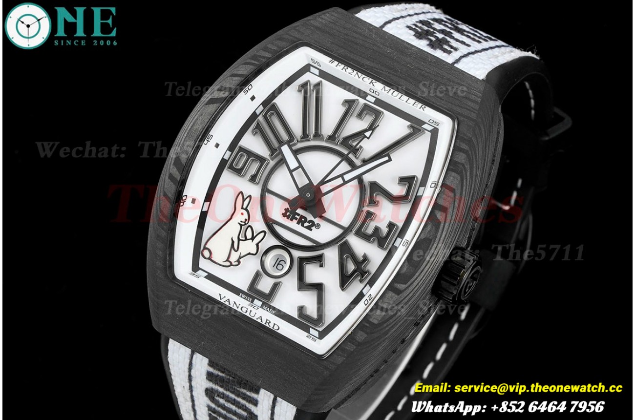Vanguard Mens #FR2 Carbon/LE White Dial ABF A2824