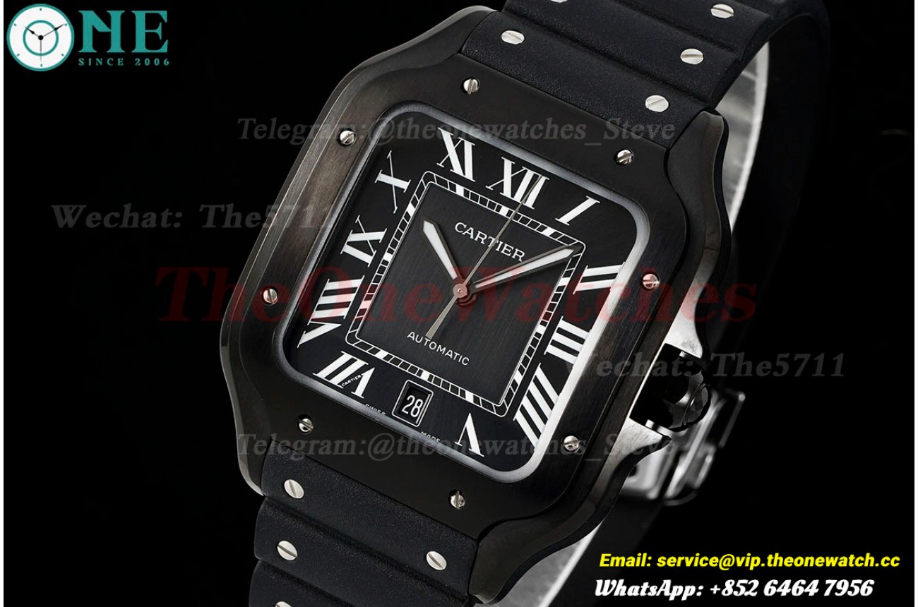 Santos De Cartier Mens 40mm PVD/RU Black Dial BVF A9015