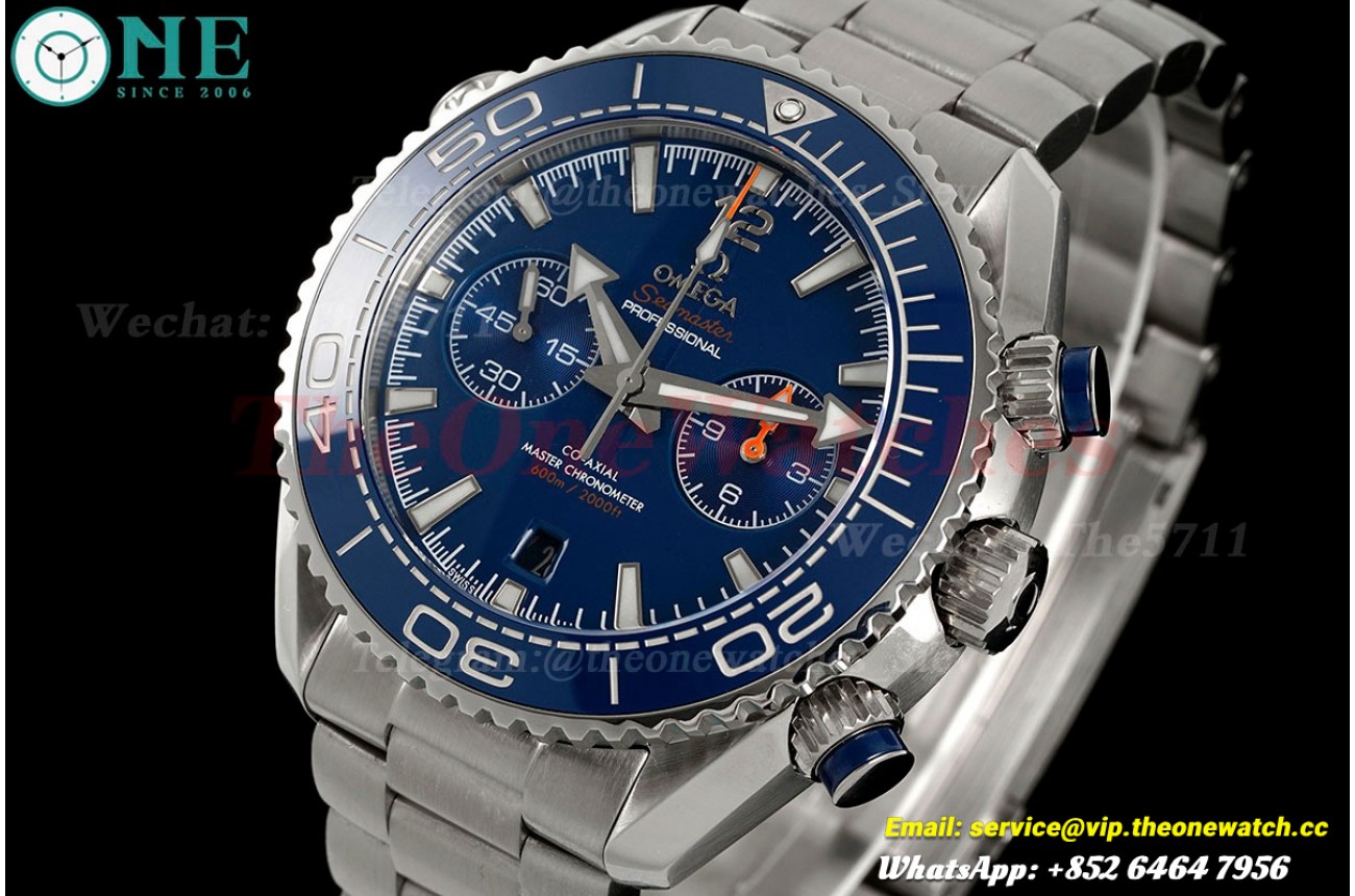 Planet Ocean 600m Chrono 45.5mm SS/SS Blue Dial VRF A9900