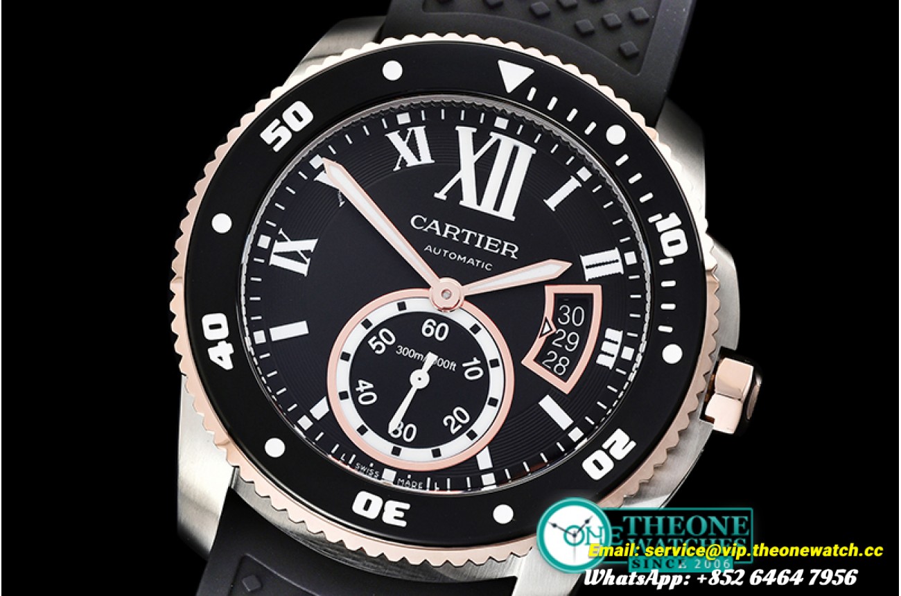 Cartier - Calibre de Cartier RG/SS/RU Blk JJF 1:1 Asia 23J Mod