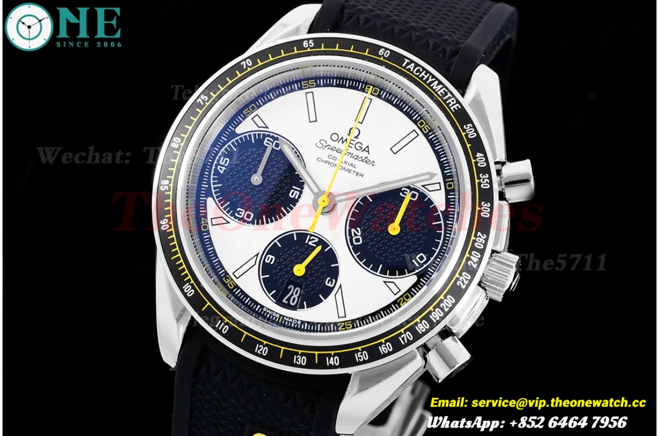 Speedmaster Racing Master 40mm SS/RU White Dial HKF A7750