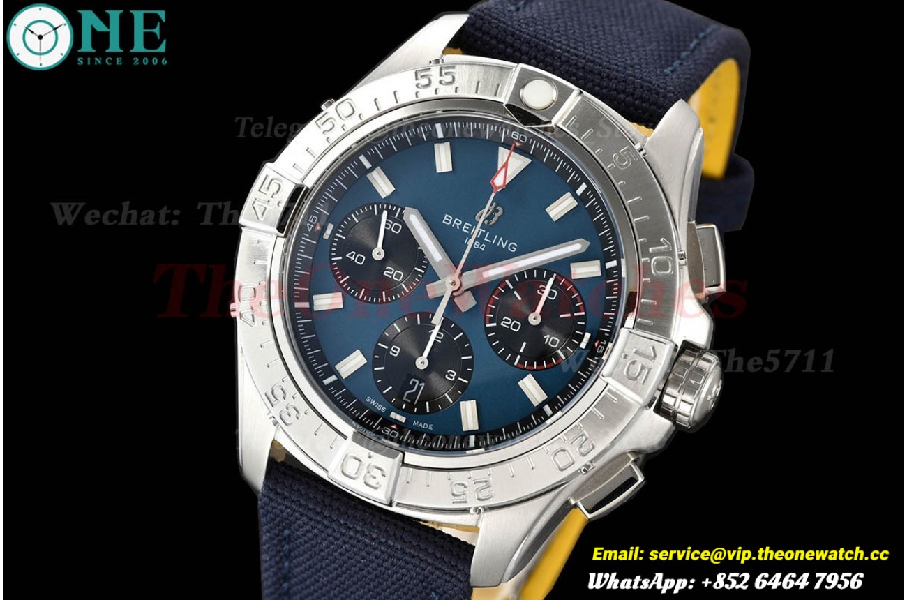Avenger B01 Chrono 44mm SS/NY Blue Dial BLSF Cal.01