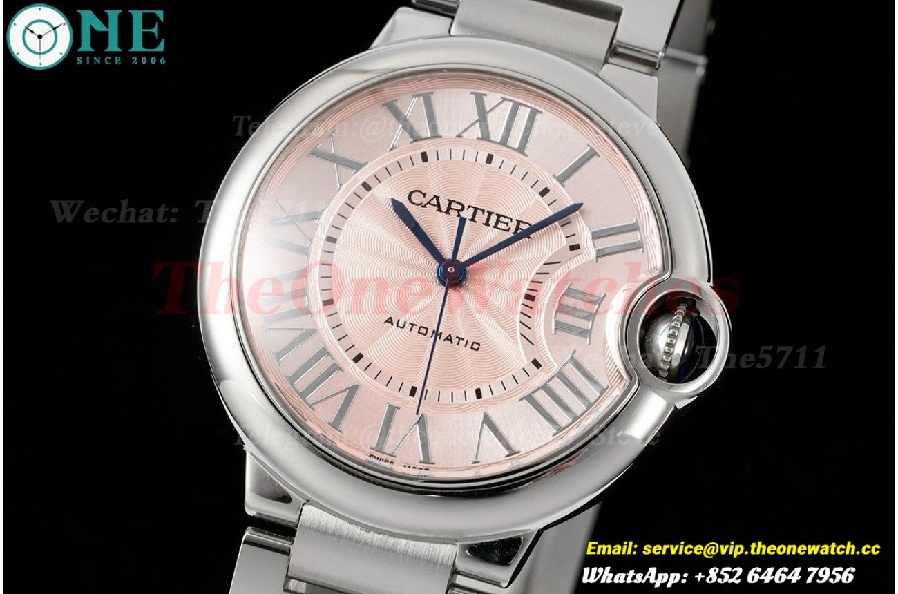 Ballon Bleu De Cartier SS/SS Pink/Stk 36mm 3KF A076