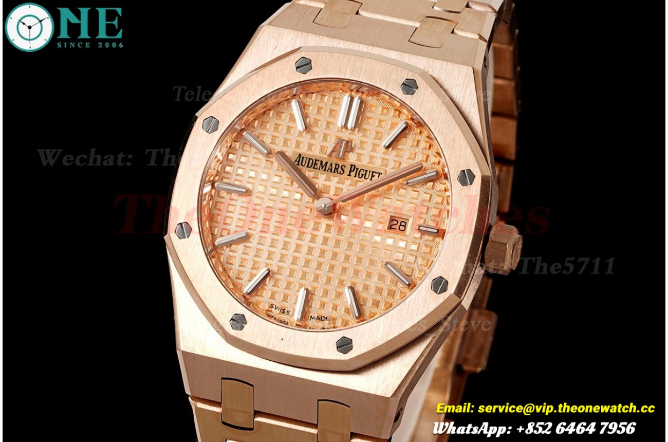 Royal Oak Ladies 67650 33mm RG/RG Gold ZF Swiss Qtz