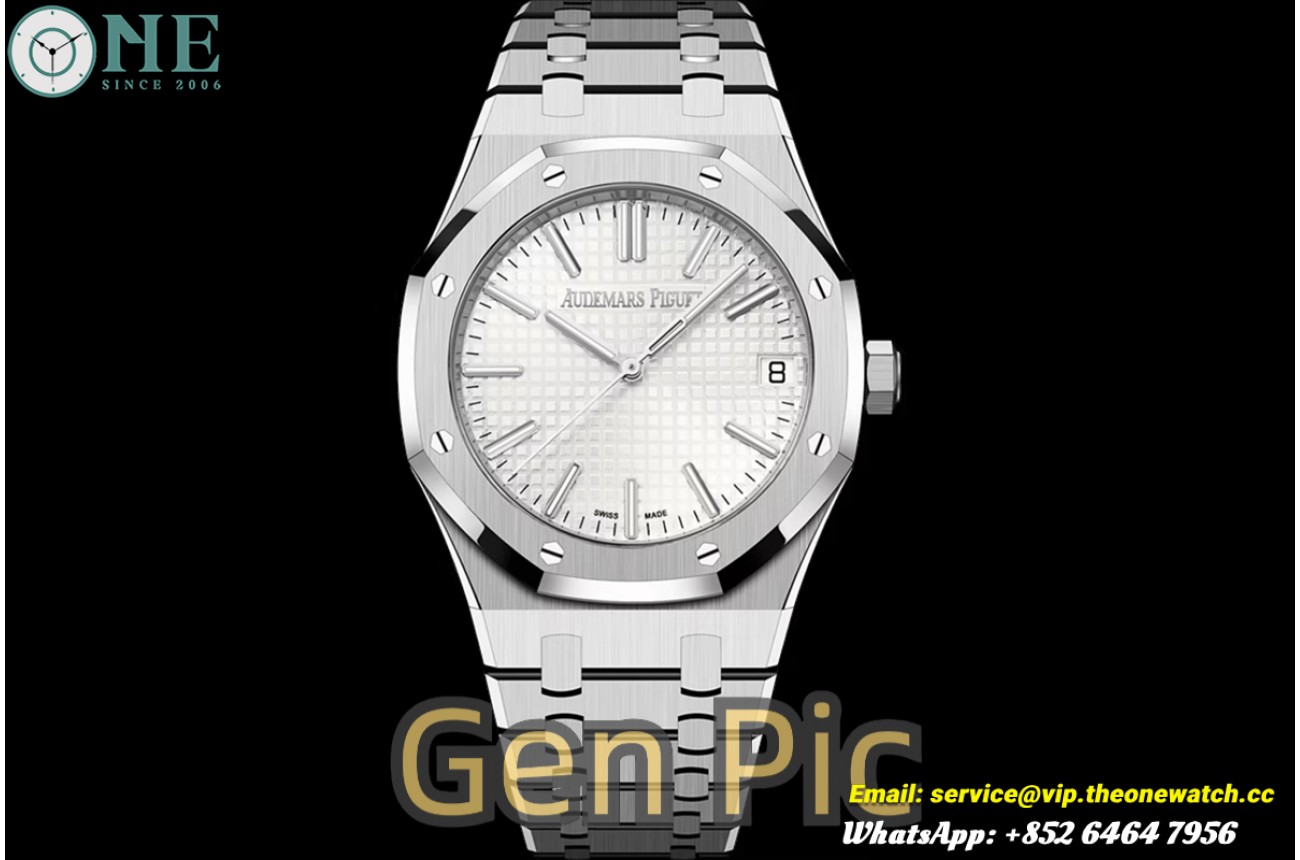 Royal Oak 41mm 15510 SS/SS White/Stk TOPF DD4302 Super Clone