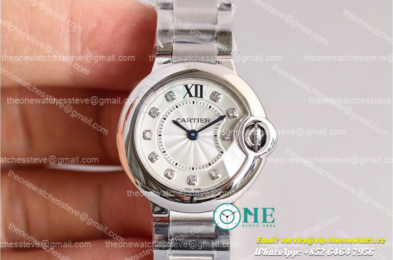 Cartier – Balon Bleu De Cartier 3KF White 28mm Ladies Swiss Quartz