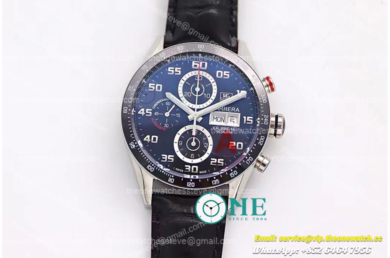 Tag Heuer - Carrera 43mm Limited SS/LE V6F Black Calibre 16