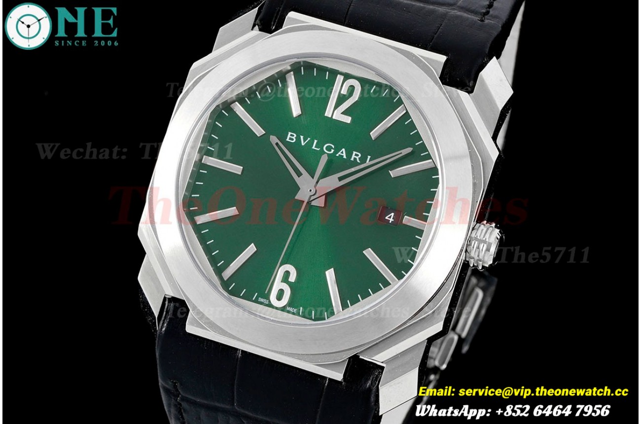 OCTO Solotempo 41mm SS/LE Green dial On Black Strap BVF V3 A191