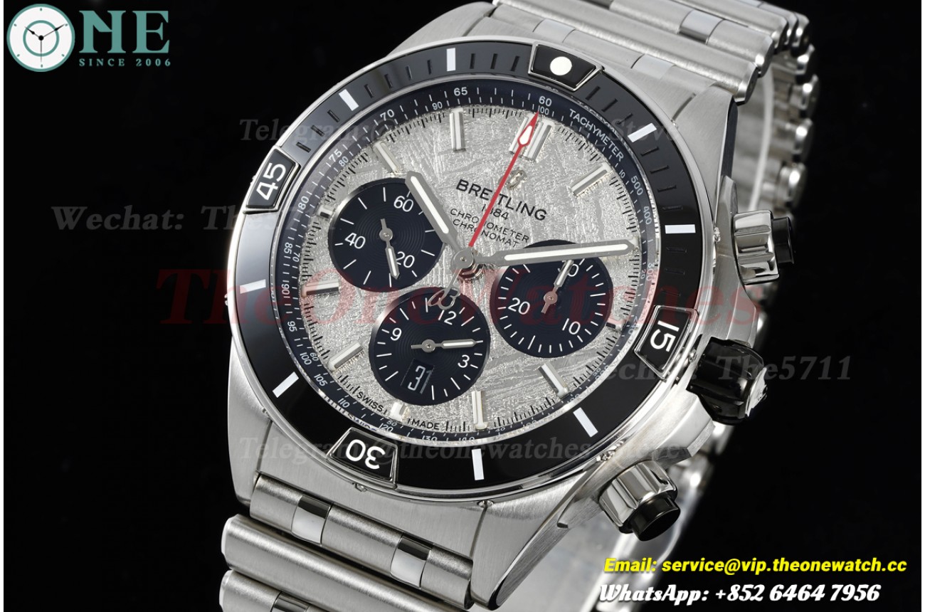 Super Chronomat B01 44MM SS/SS Meteorite/Stk Dial BLF A7750