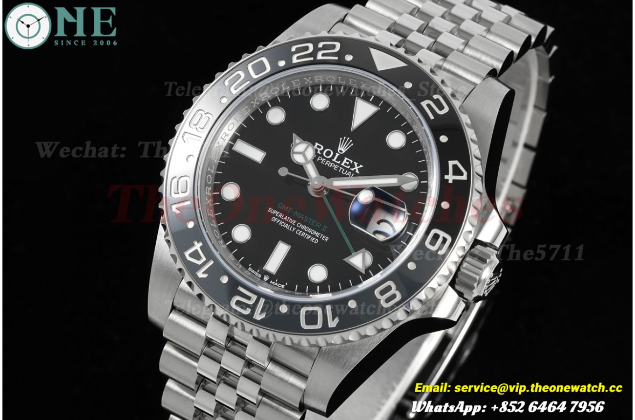GMT Master II 126710 Bruce Wayne Jub 40mm SS/SS Black Dial ERF JH3285 (Free Sprung)