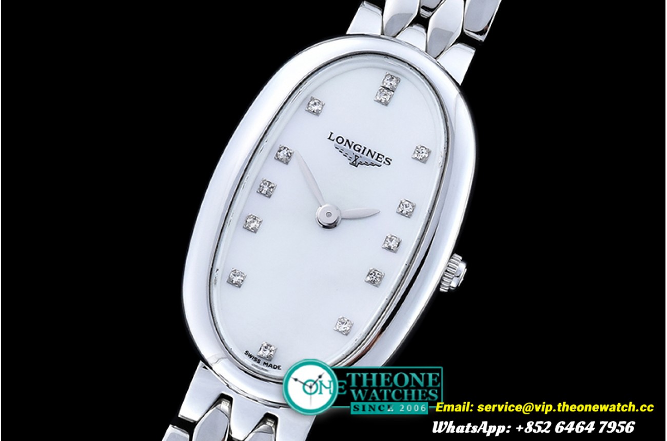 Longines - Elegance Ladies SS/SS Wht MOP TWF Swiss Qtz