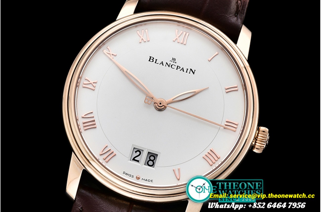 Villeret Grande Date RG/LE White Num MY9015